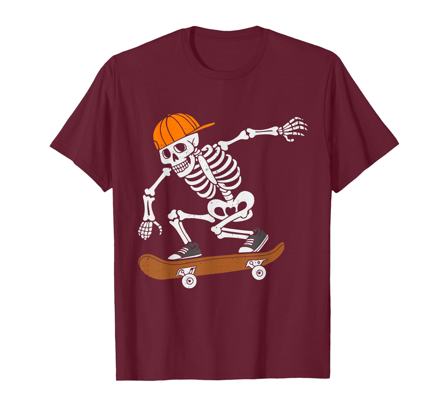 Skateboard Halloween Costume Skeleton Skateboarding Men Boys T-Shirt