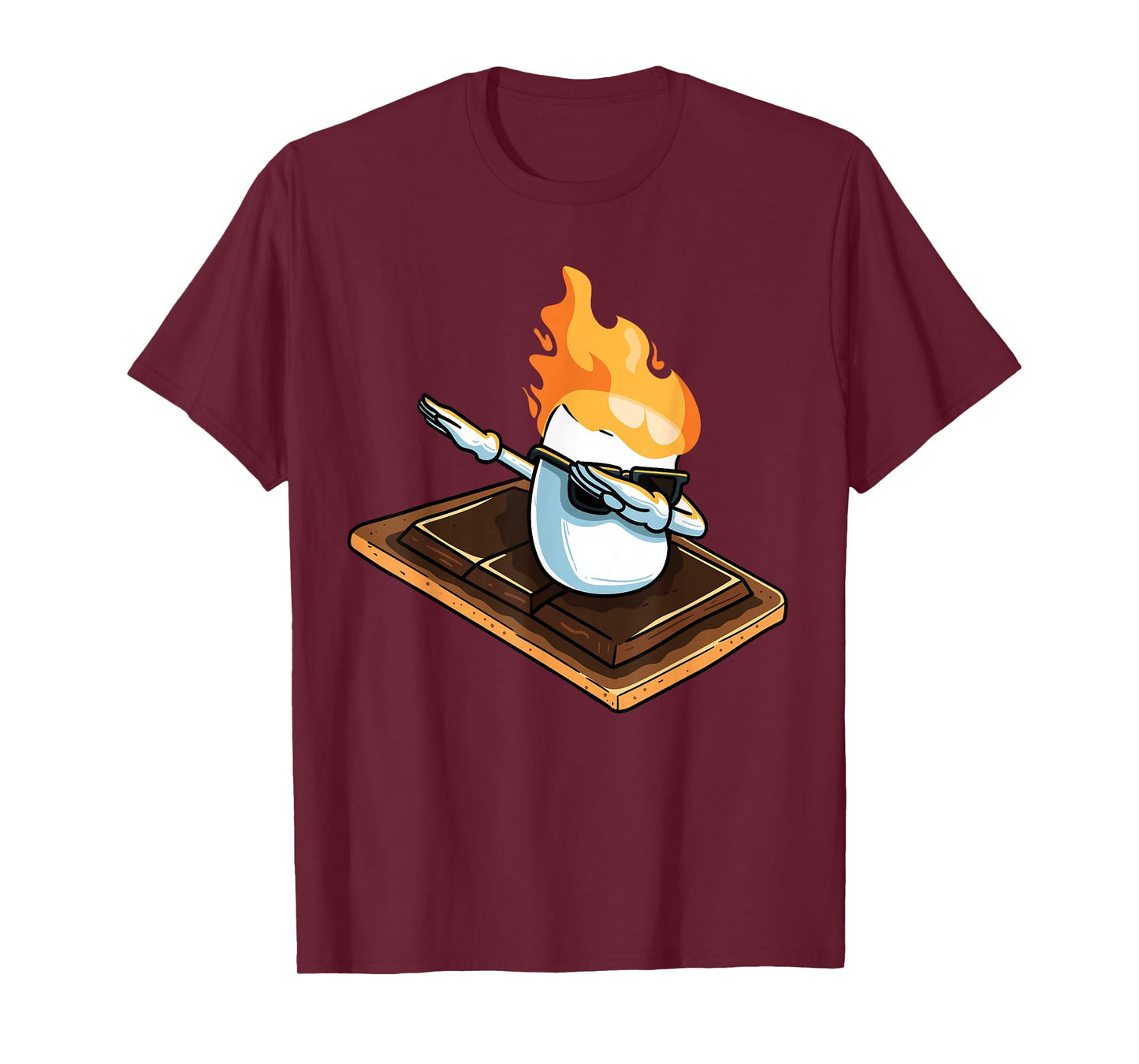 Dabbing Marshmallow Funny Smores Camping Dab Camper Gifts T-Shirt