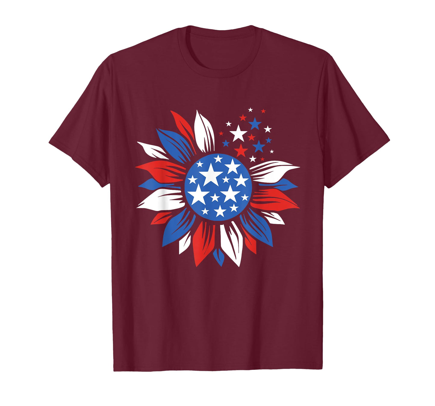 America Sunflower 4th Of July Patriotic American 4th Of July T-Shirt