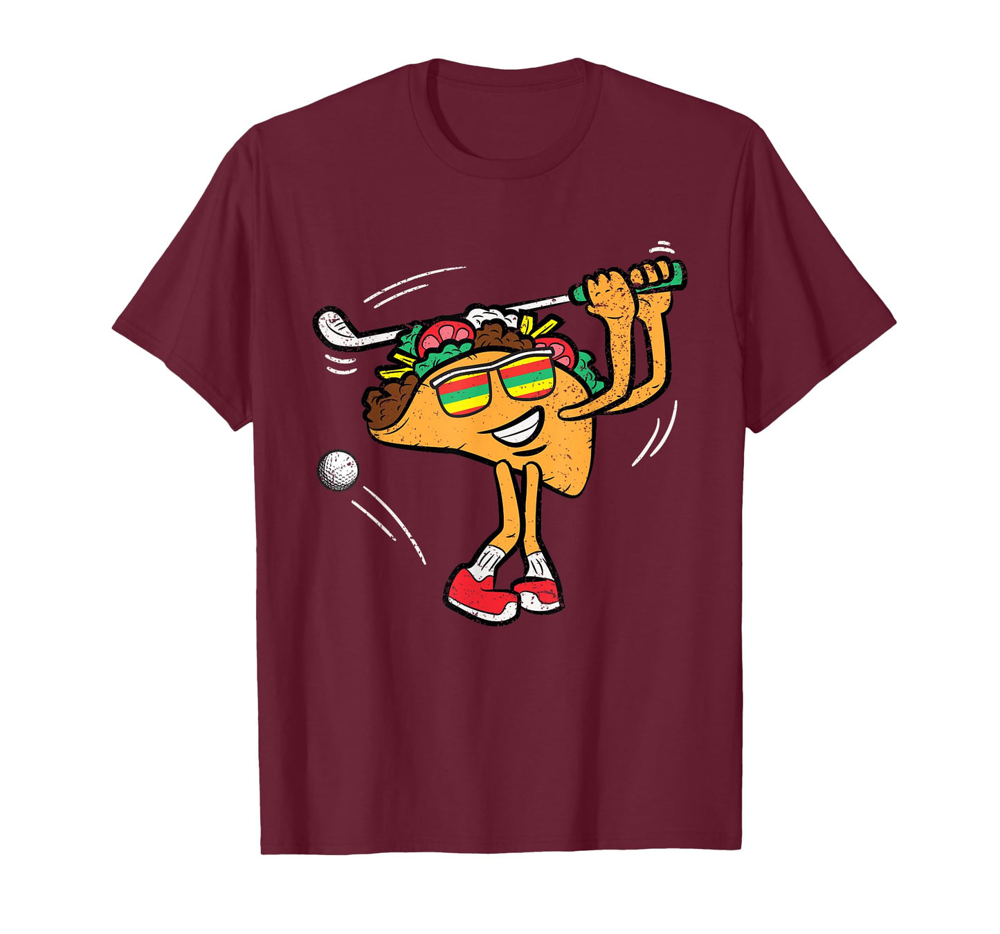 Taco Golf Player Cinco De Mayo Mexican Golfer Food Fiesta T-Shirt