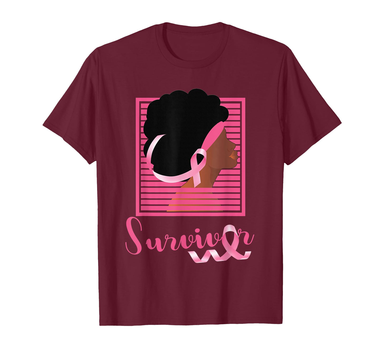 African American Black Woman Survivor Breast Cancer Awarenes T-Shirt