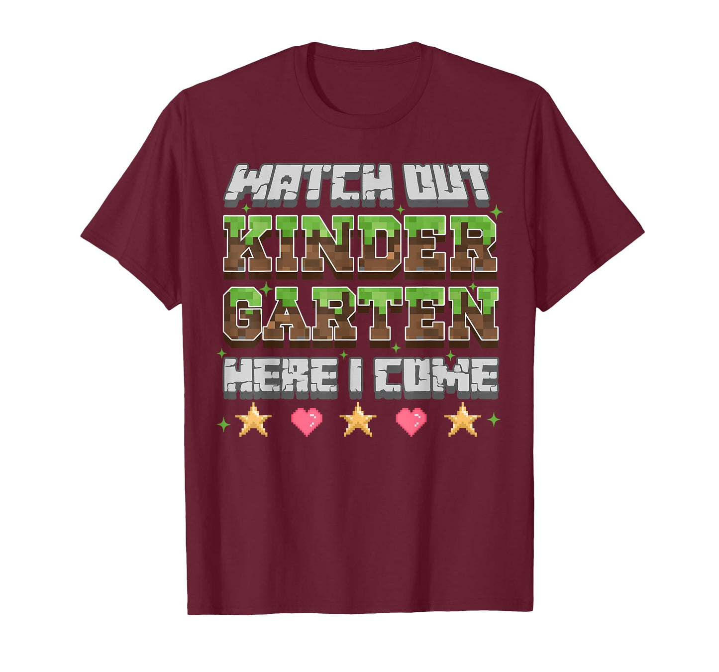 Watch Out Kindergarten Here I Come Gaming Pixel Gamer Boys T-Shirt