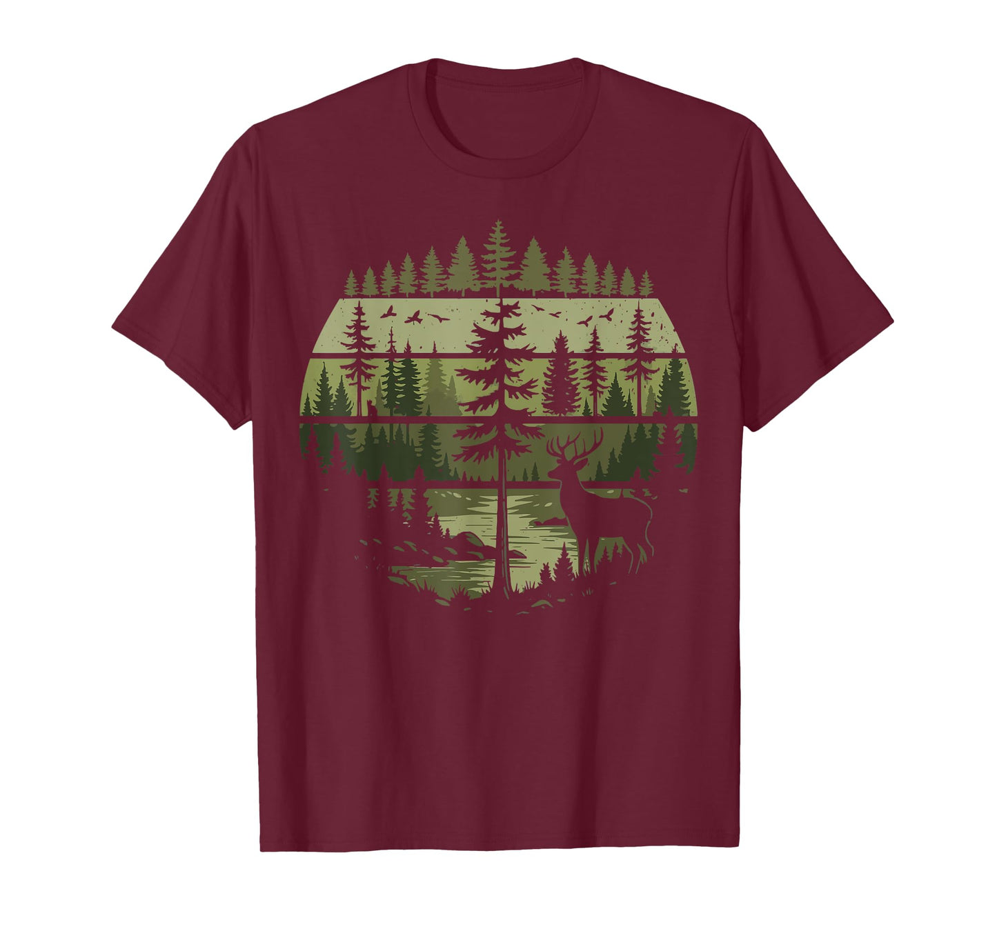 Forest Retro Nature Wildlife Outdoor T-Shirt