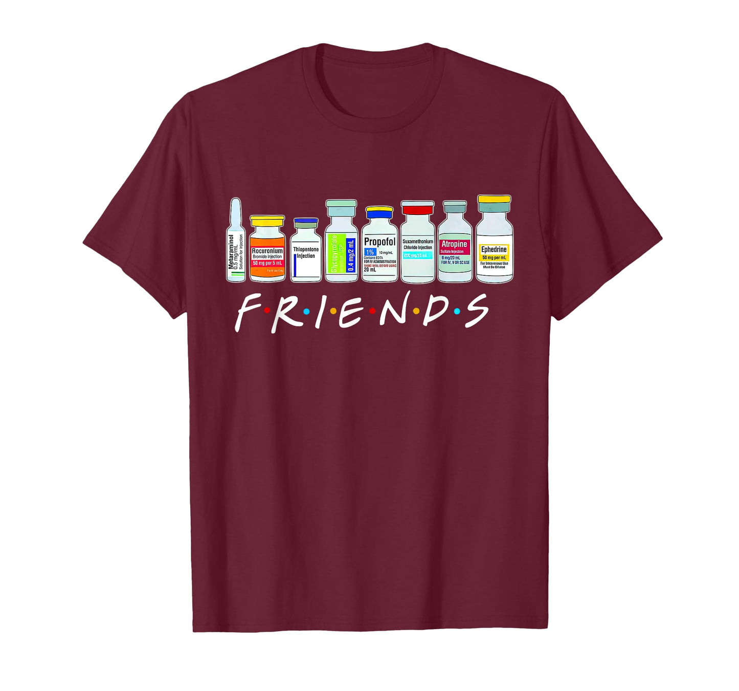 Nurse Friends ICU Propofol Crna ICU Critical Care Nurse Tee - Black, Small - Women's T-Shirt