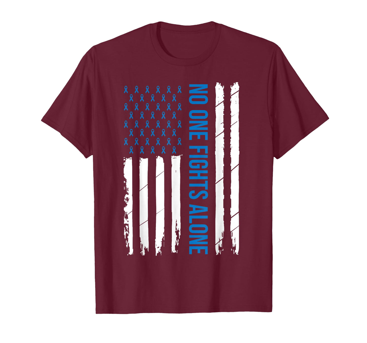 Colorectal Cancer Colon Cancer Blue Ribbon T-Shirt