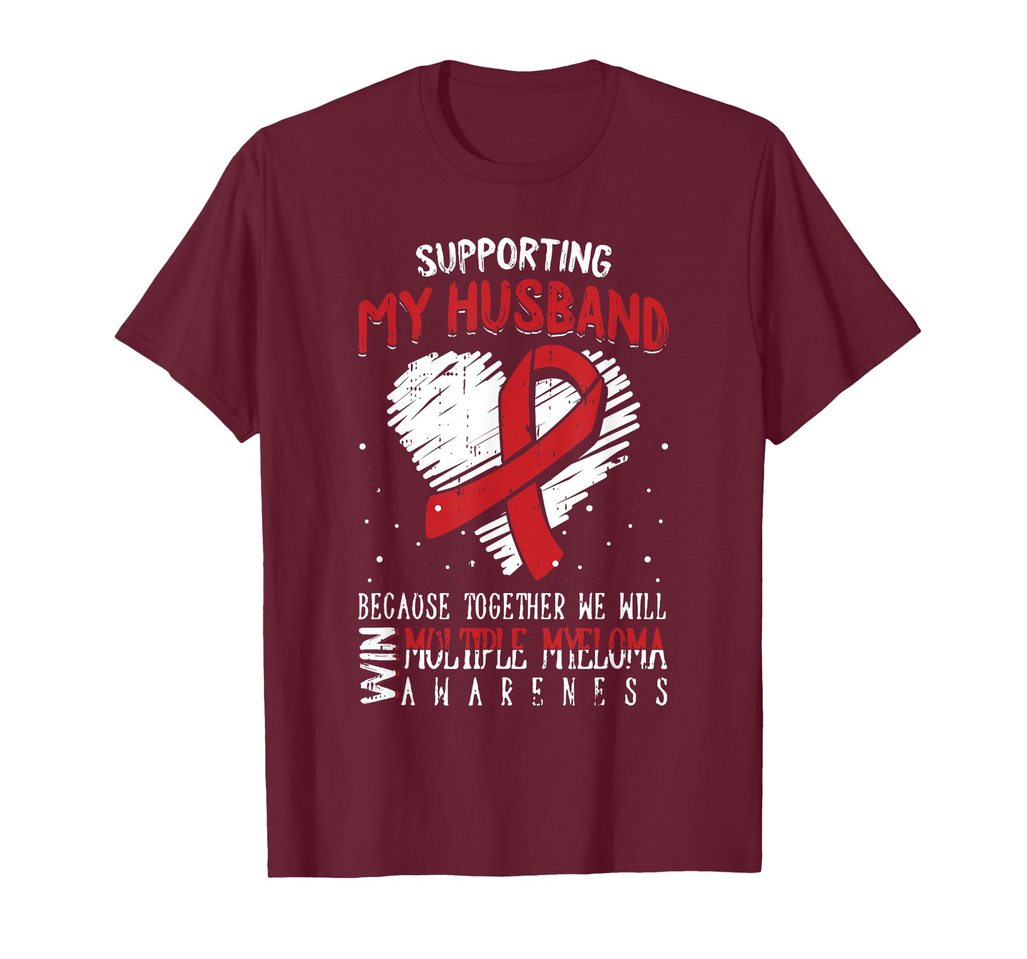 My Husband Multiple Myeloma Awareness Ribbon Warrior Gifts T-Shirt