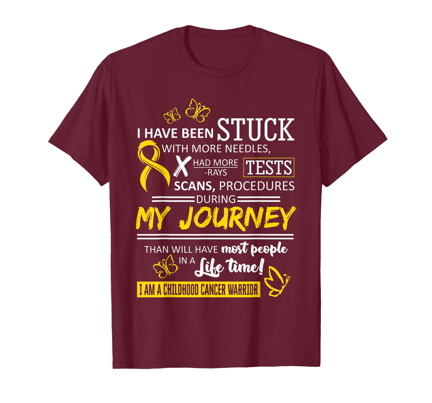 My Journey I Am A Childhood Cancer Warrior T-Shirt T-Shirt