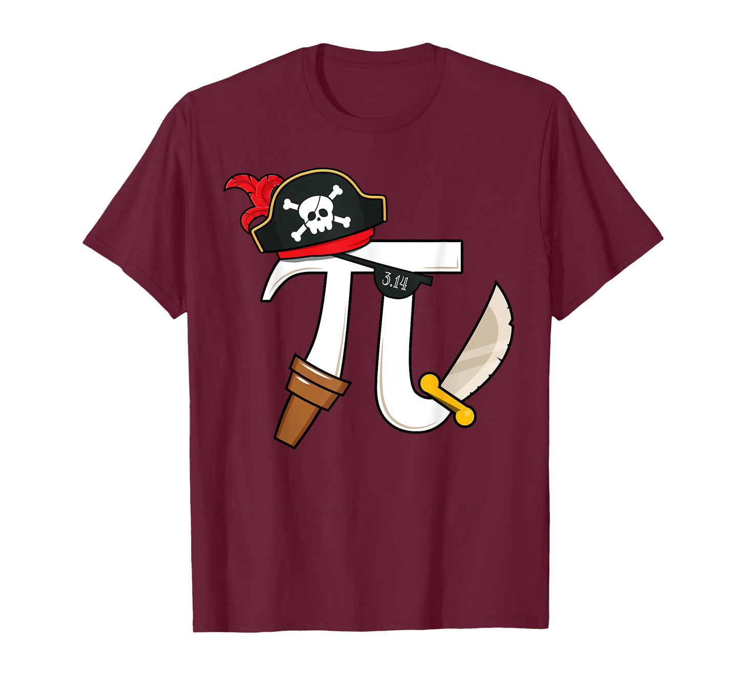 Funny Pi Rate Pirate Pi Day Boys Girls Science Math Teacher T-Shirt