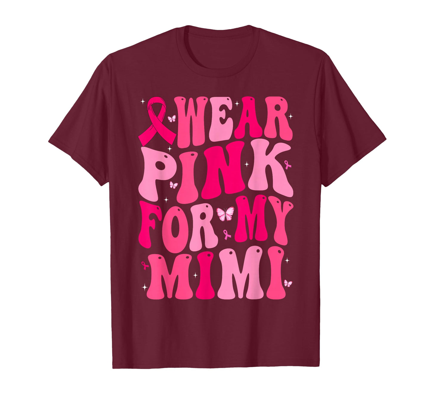 I Wear Pink For My Mimi Support Breast Cancer Awareness T-Shirt