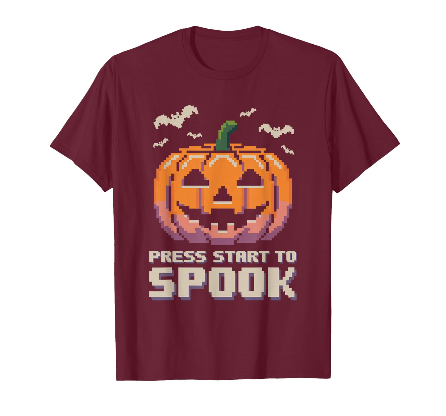 Press Start to Spook Halloween Pumpkin Arcade Gamer T-Shirt