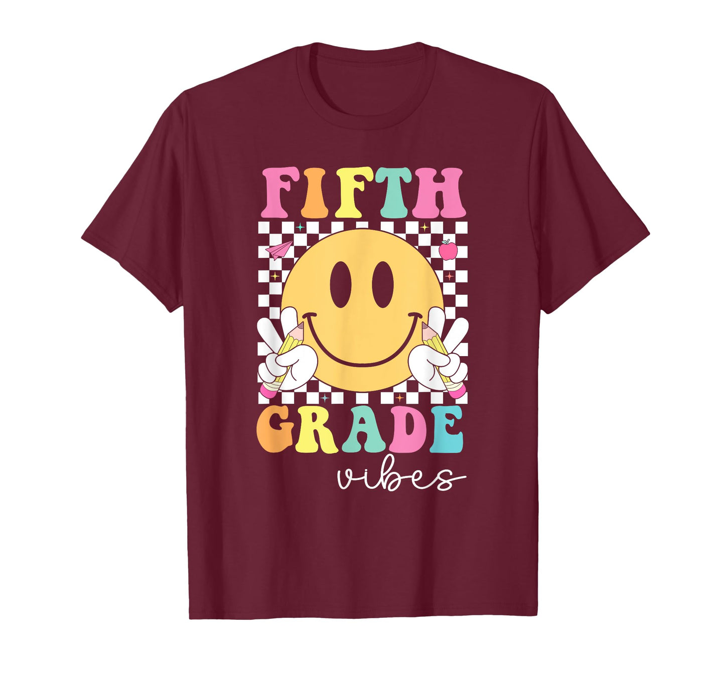 Fifth Grade Vibes Shirt Girls Kids Team 5th Grade Teacher T-Shirt