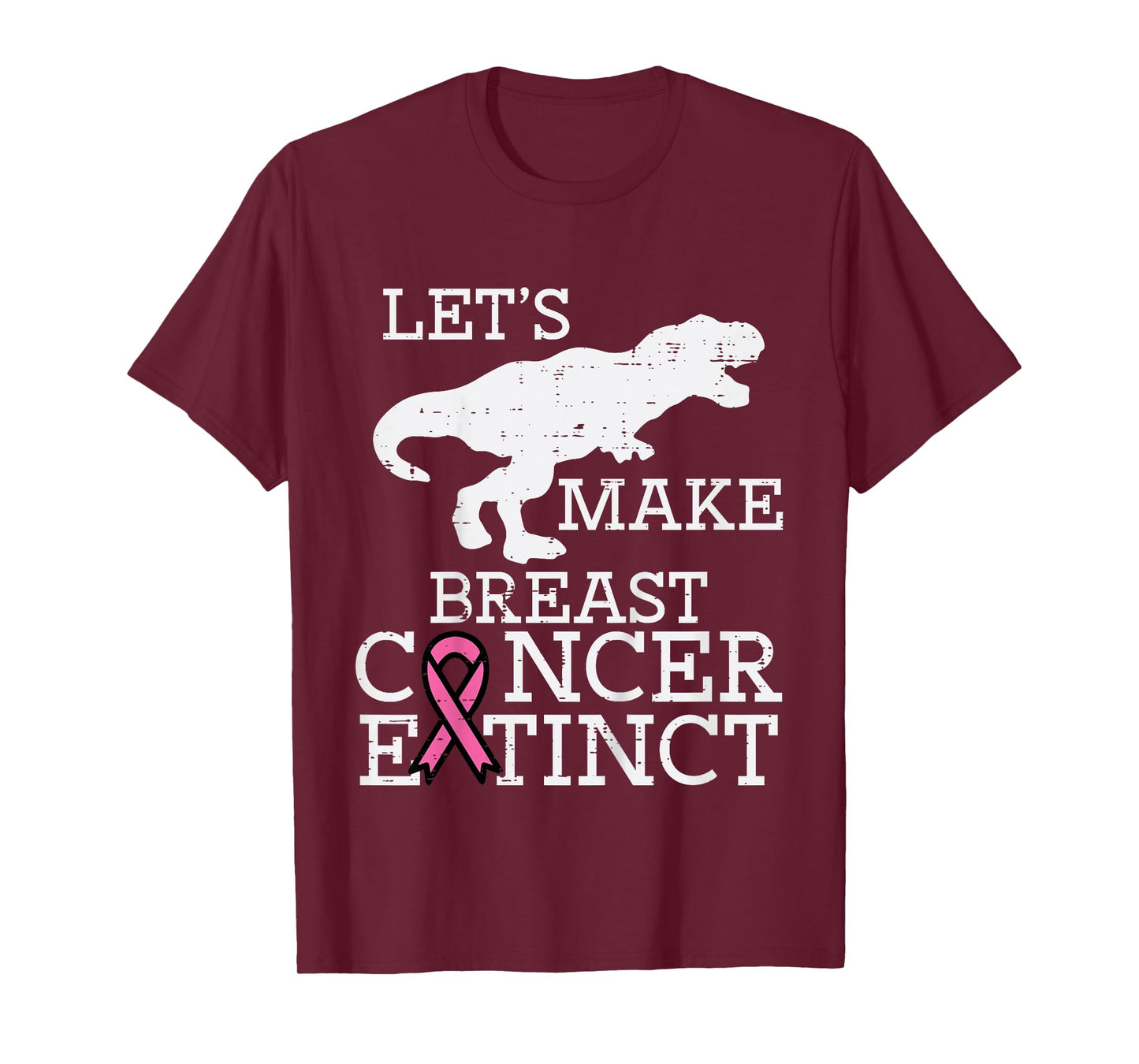 Kids Extinct Dino Trex Breast Cancer Awareness Kids Toddler Boys T-Shirt