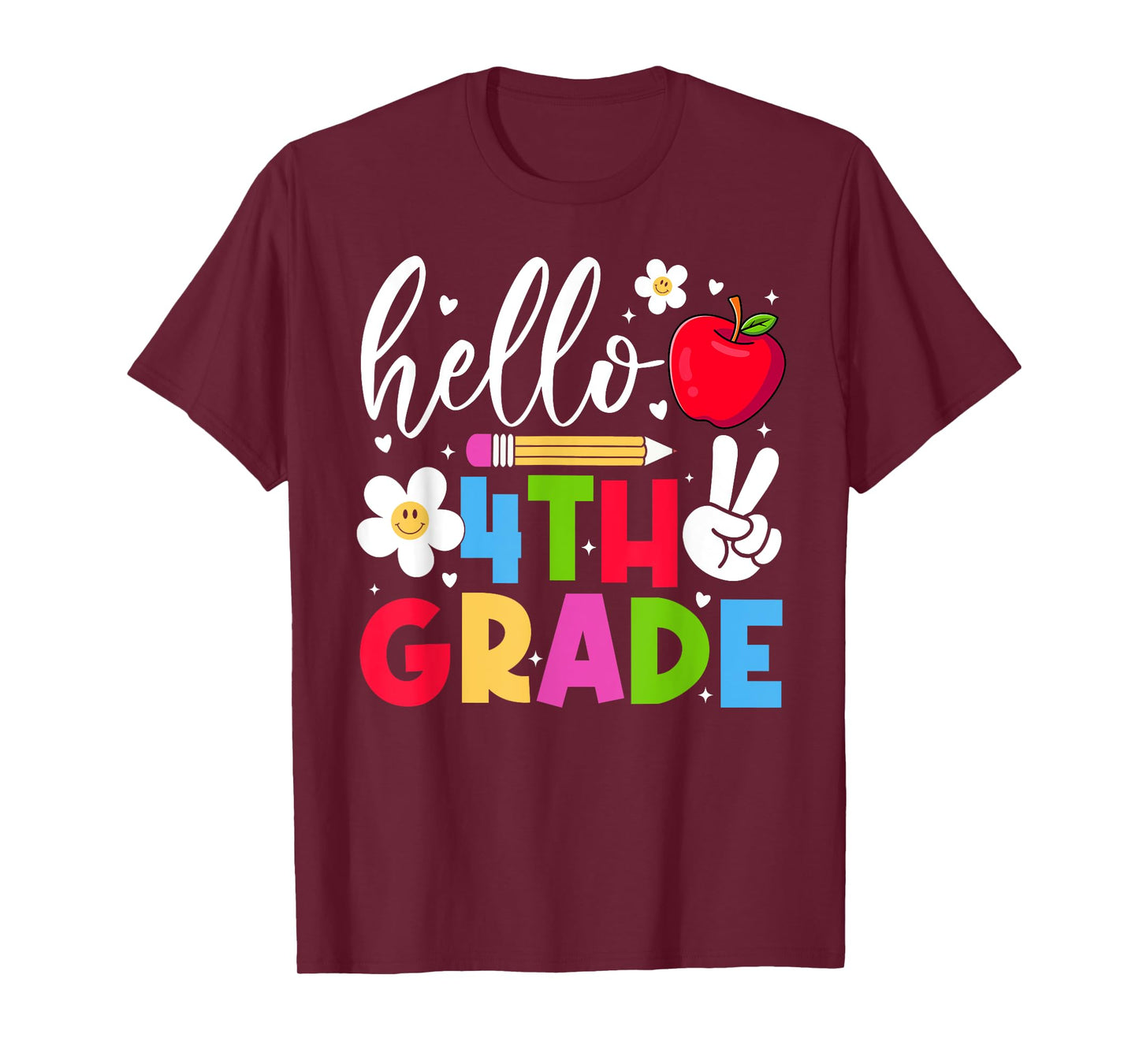 Back To School Hello Fourth Grade Team 4th Grade Boy Girl T-Shirt