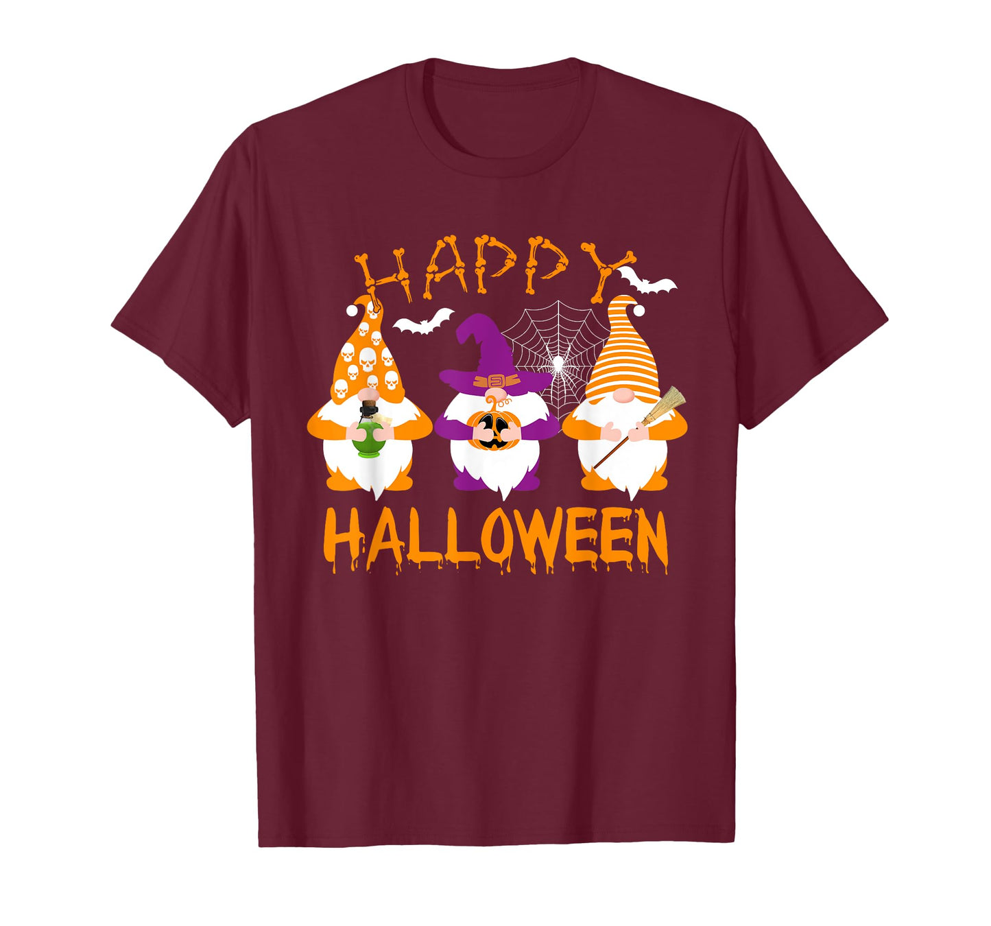 Happy Halloween Gnome Pumpkin Gnomes for Men Women Kids T-Shirt