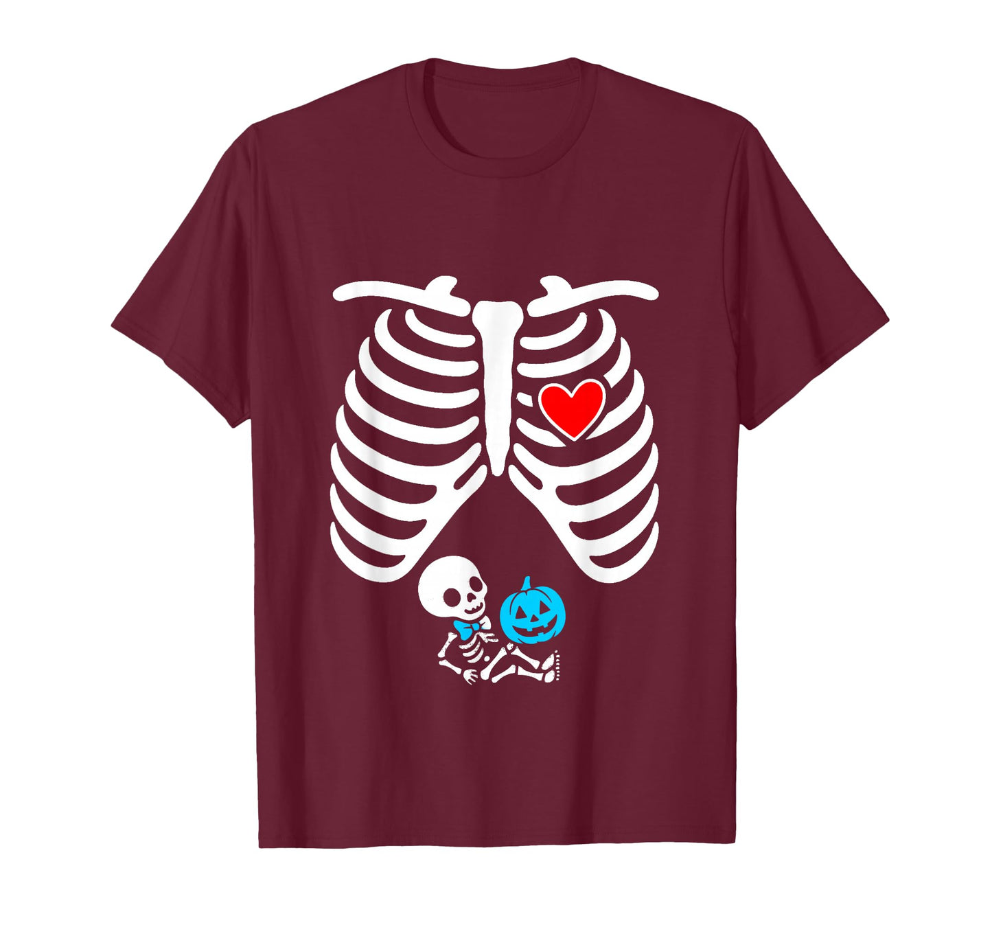 Halloween Skeleton Baby Boy Pregnancy Announcement T-Shirt