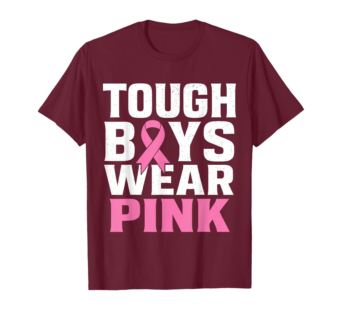Tough Boys Wear Pink Funny Breast Cancer Awareness Men Kids T-Shirt