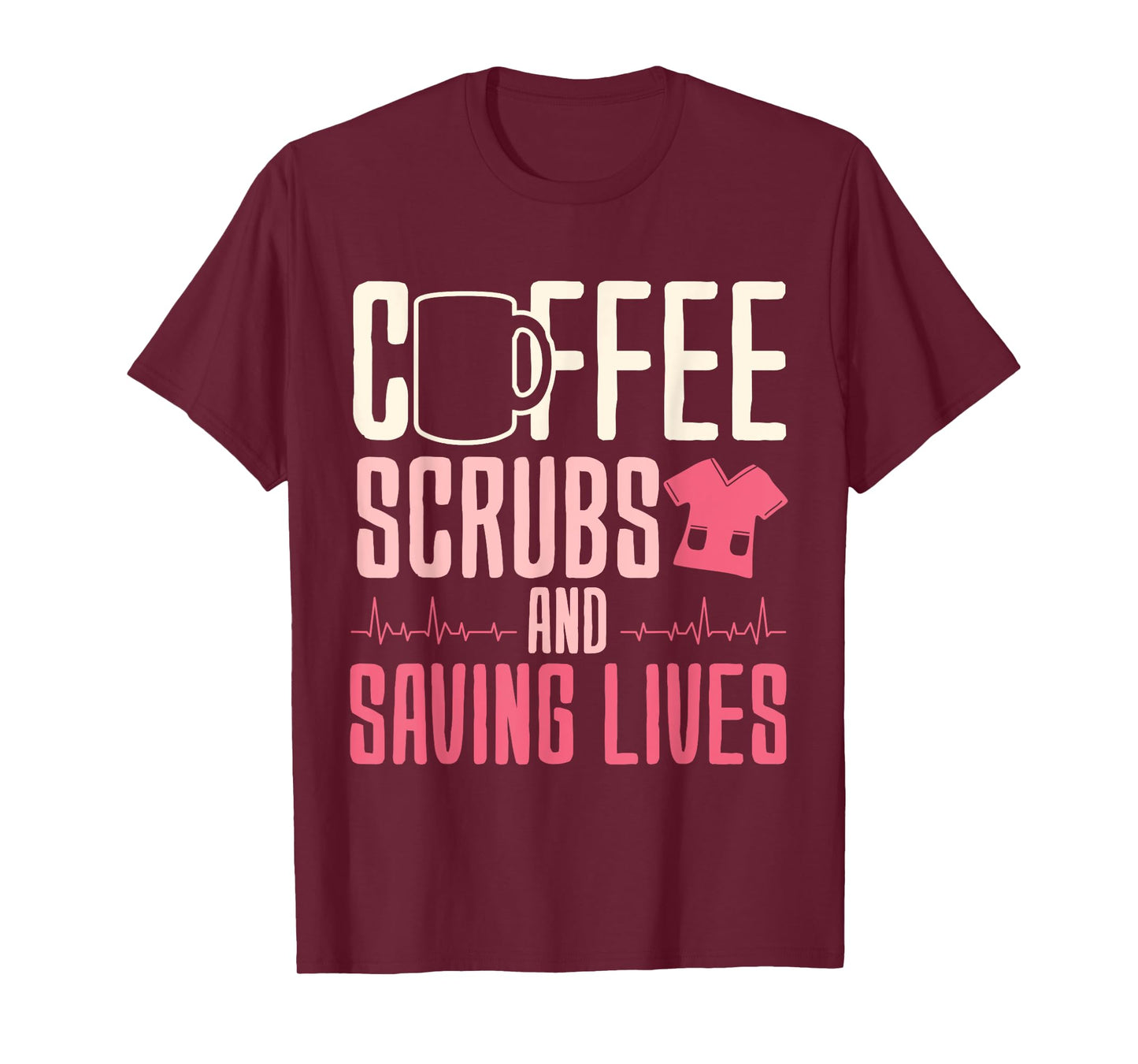 Night Shift Nurse Coffee Scrubs Design Funny Nursing T-Shirt