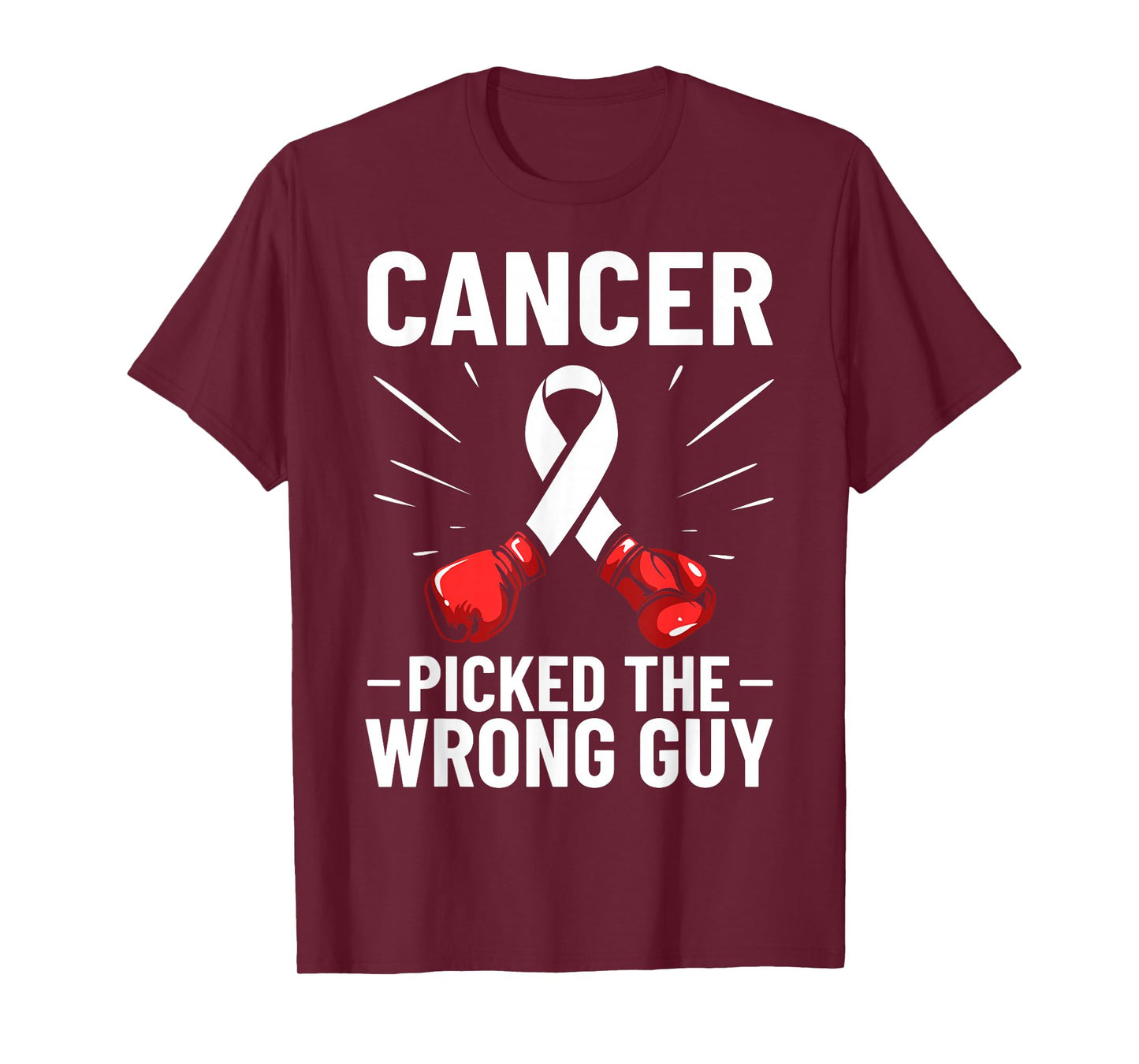 Cancer Picked The Wrong Guy Lung Cancer Awareness T-Shirt