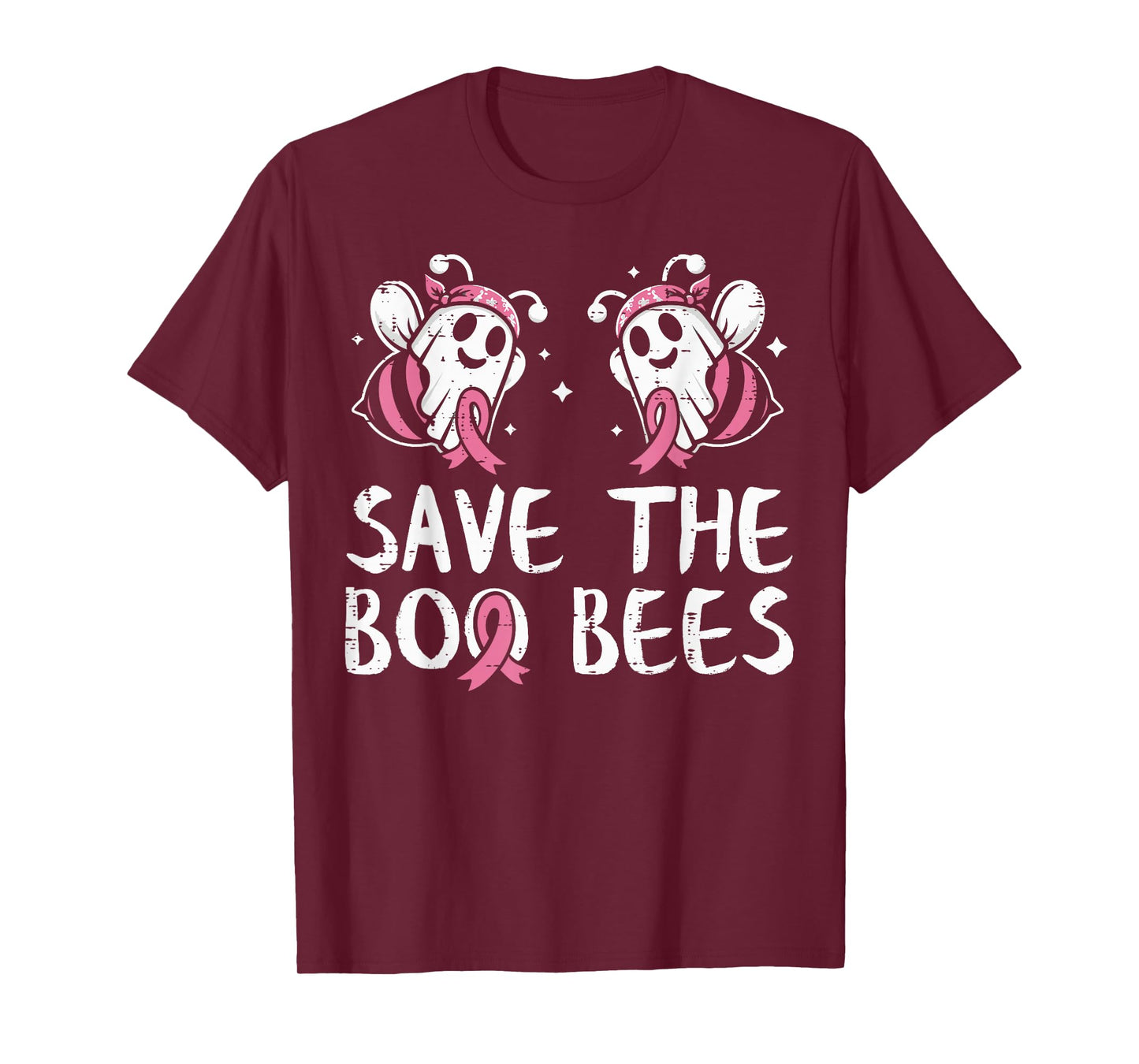 Breast Cancer Save Ghost Bee Awareness Pink Ribbon Women Men T-Shirt