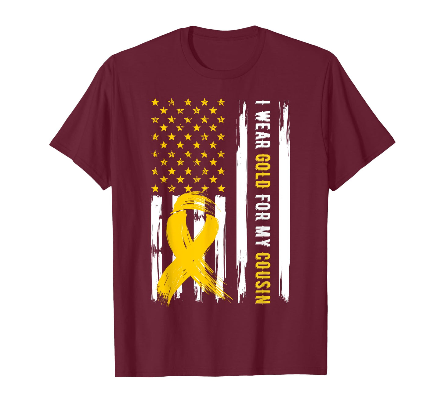 I Wear Gold For My Cousin Childhood Cancer Awareness T-Shirt
