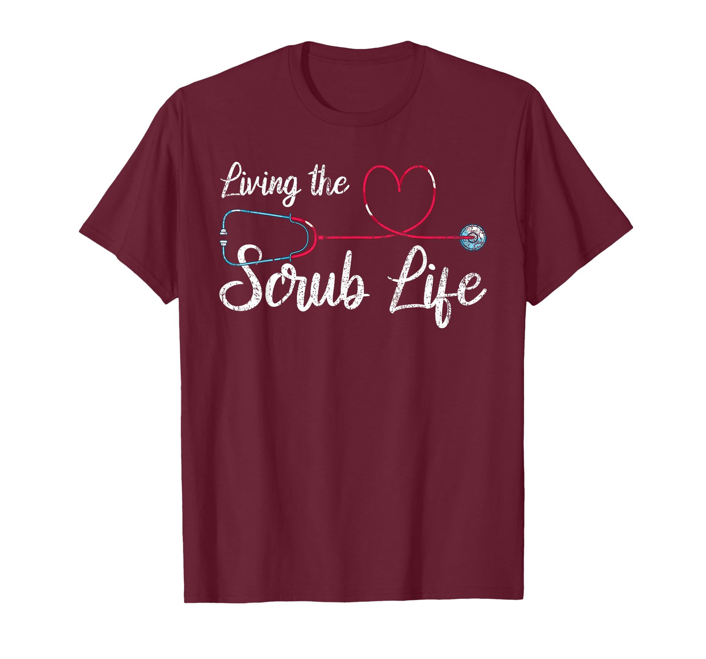 Medical Nursing Scrub Life Nursery Stethoscope Heart Nurse T-Shirt