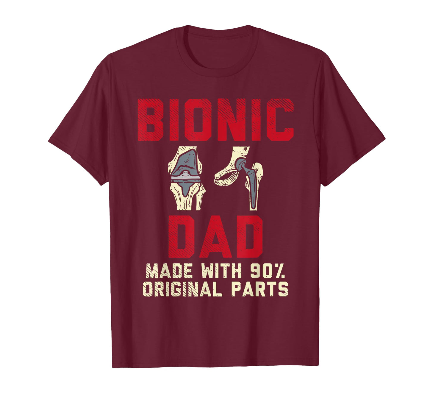Knee Replacement Surgery Human Robot Joke Funny Bionic Dad T-Shirt