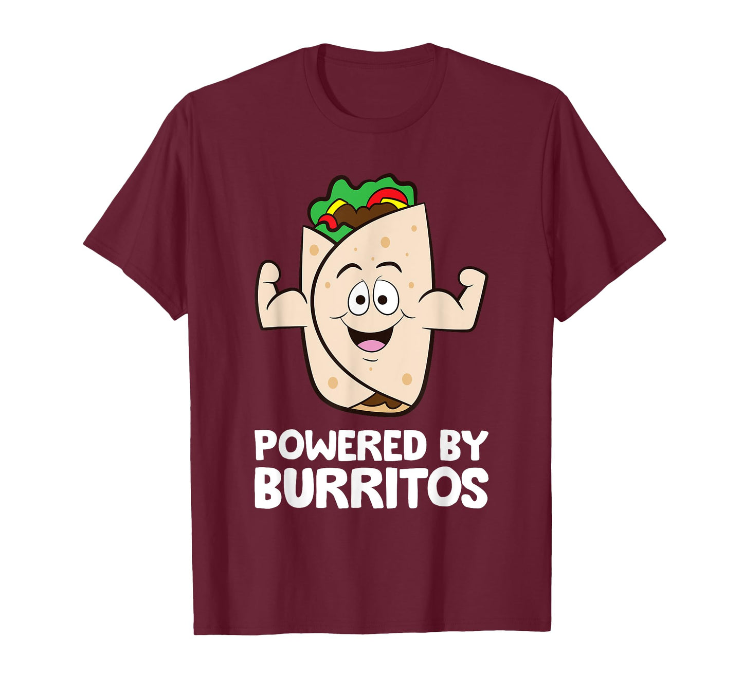 Mexican Food Burrito Lover Powered By Burritos T-Shirt