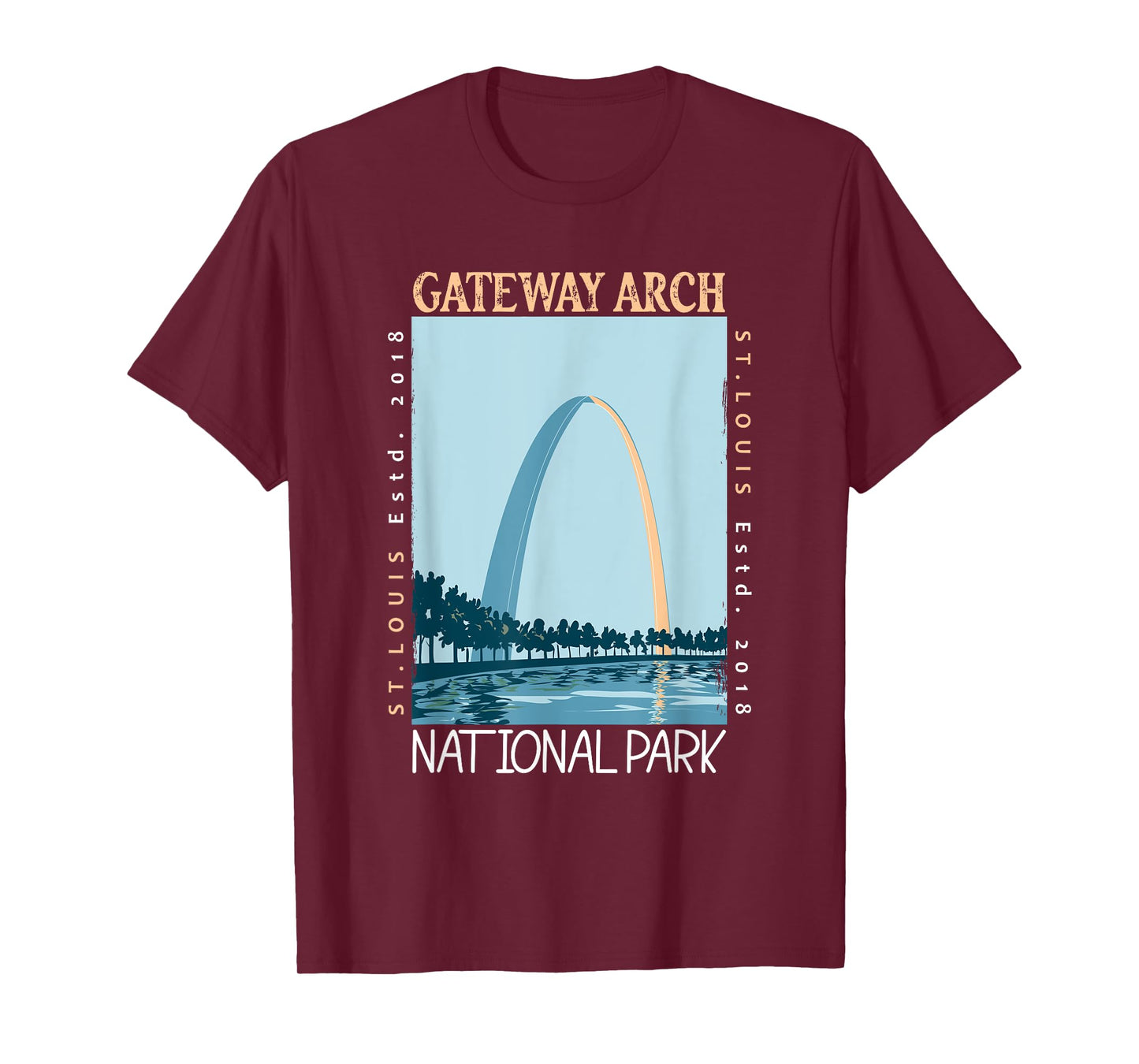 Gateway Arch National Park Distressed Vintage T-Shirt