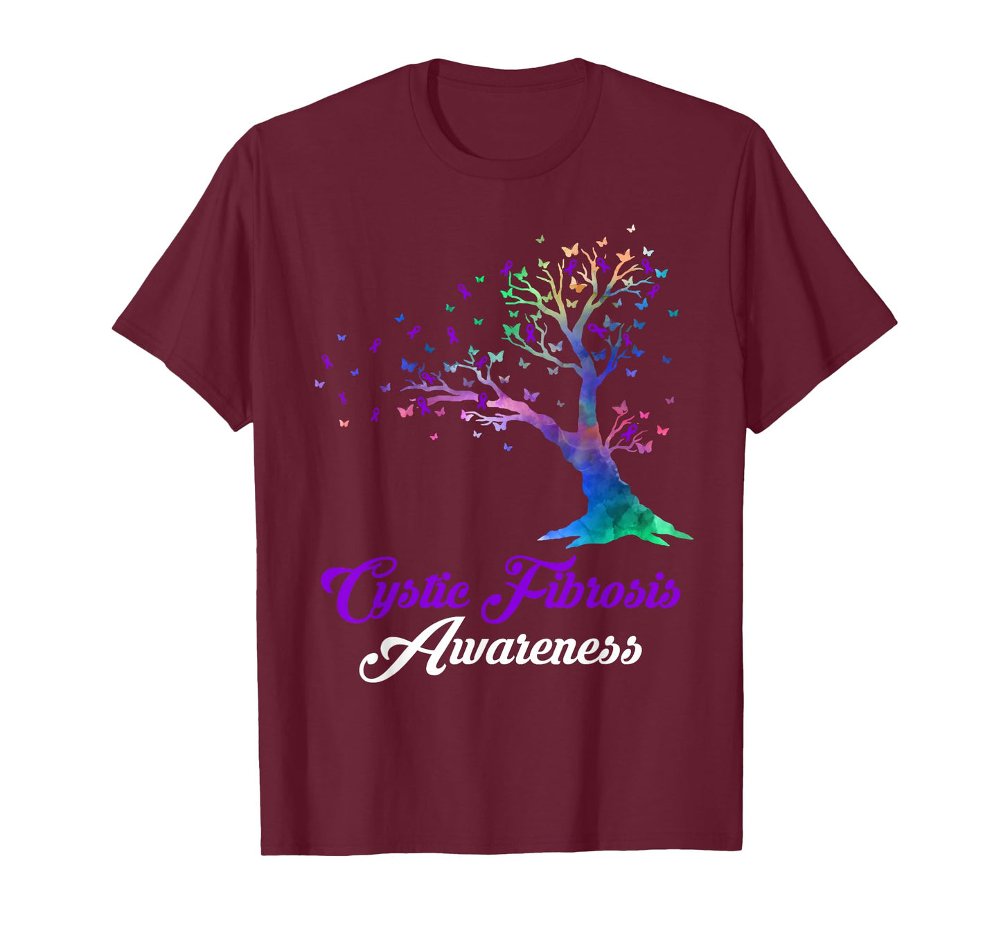 Cystic Fibrosis Awareness Butterfly Tree Cystic Fibrosis T-Shirt