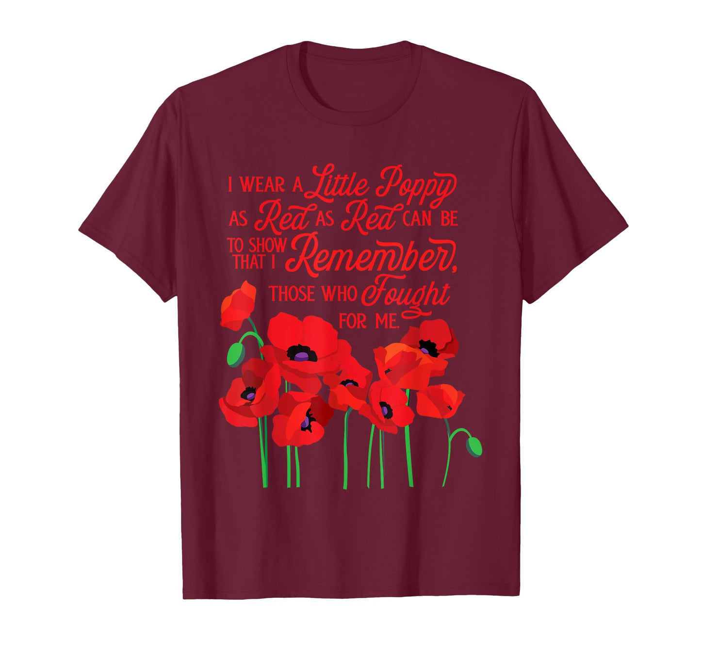 Veterans Day, Red Poppy, Poppies floral graphic T-Shirt