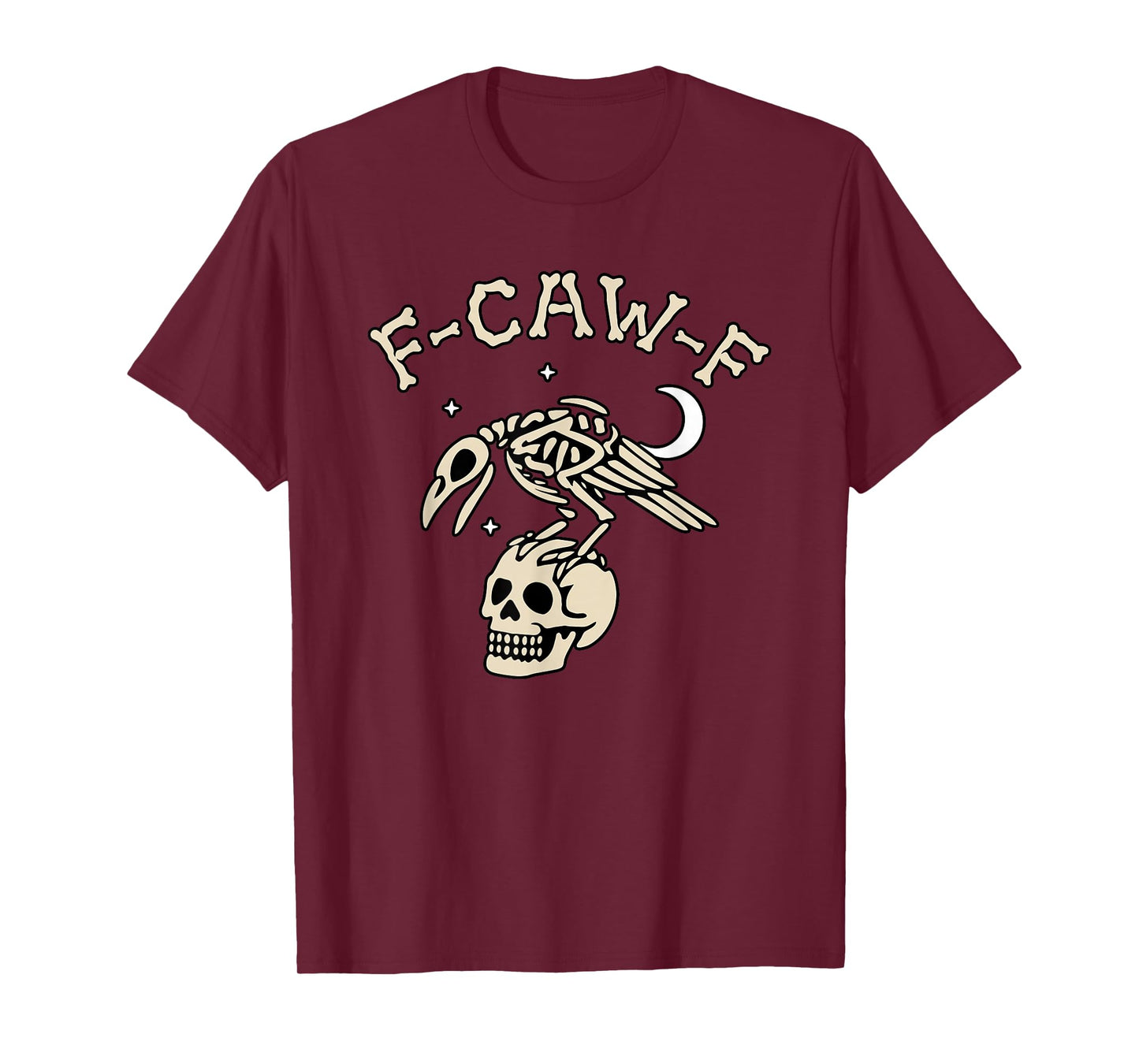 F-Caw-F Shirt | Funny Black Crow Moon Gothic Adult Humor T-Shirt