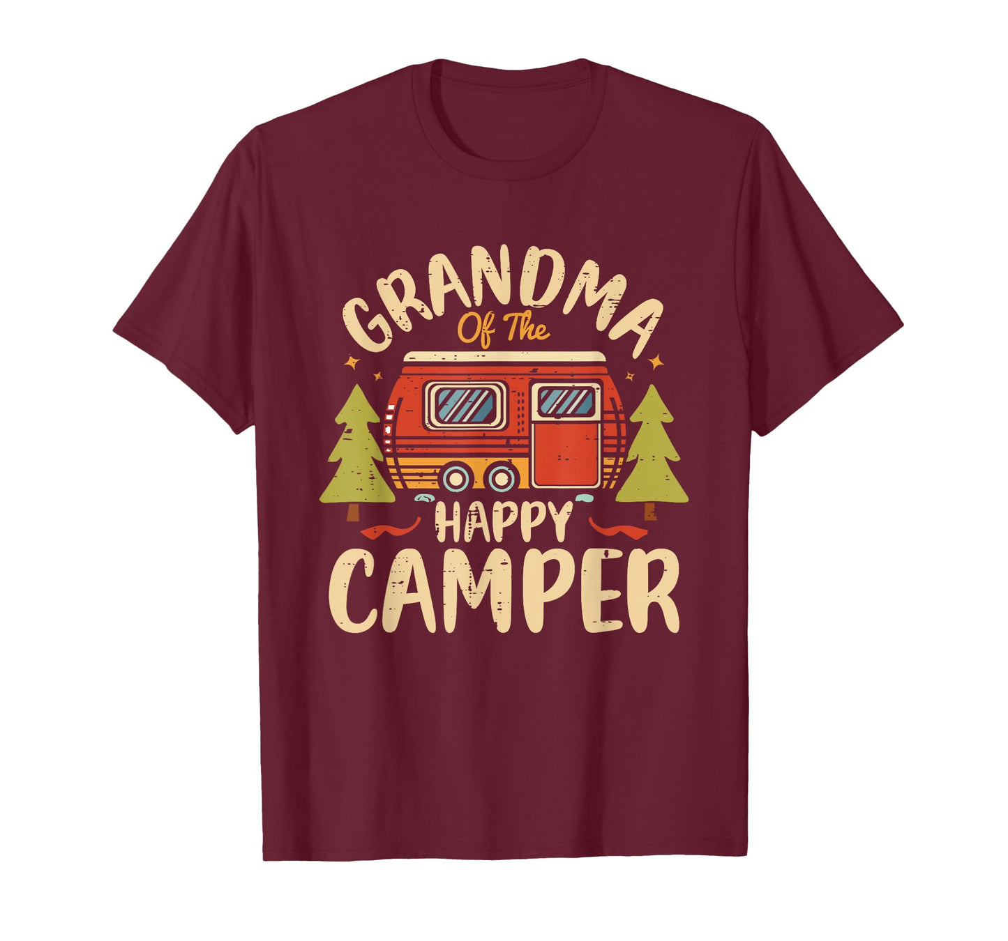 Grandma of Happy Camper 1st Birthday Party Retro Grandma T-Shirt