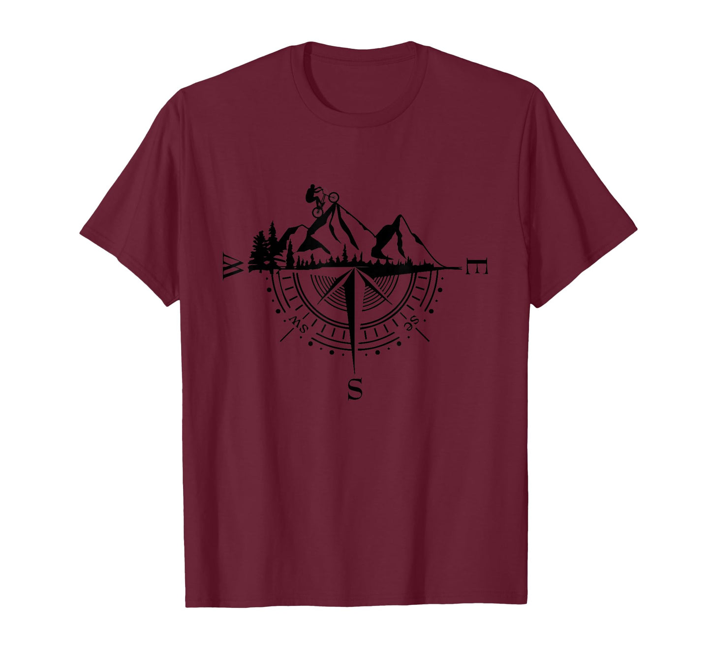 Compass Mountain Bike Mountain Bike Mountain Cycling T-Shirt