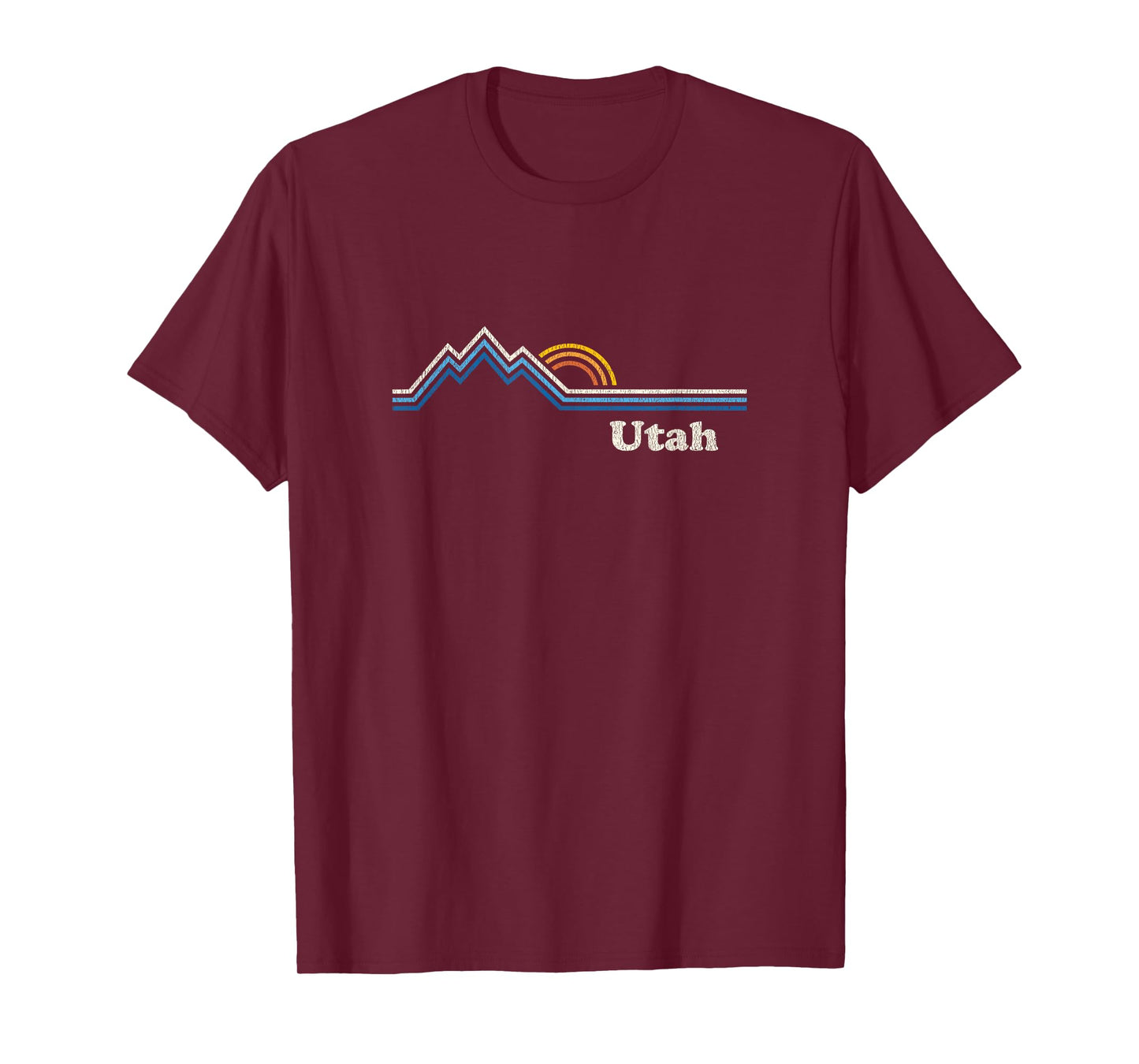 Retro Utah T Shirt Vintage Sunrise Mountains Tee Design T-Shirt