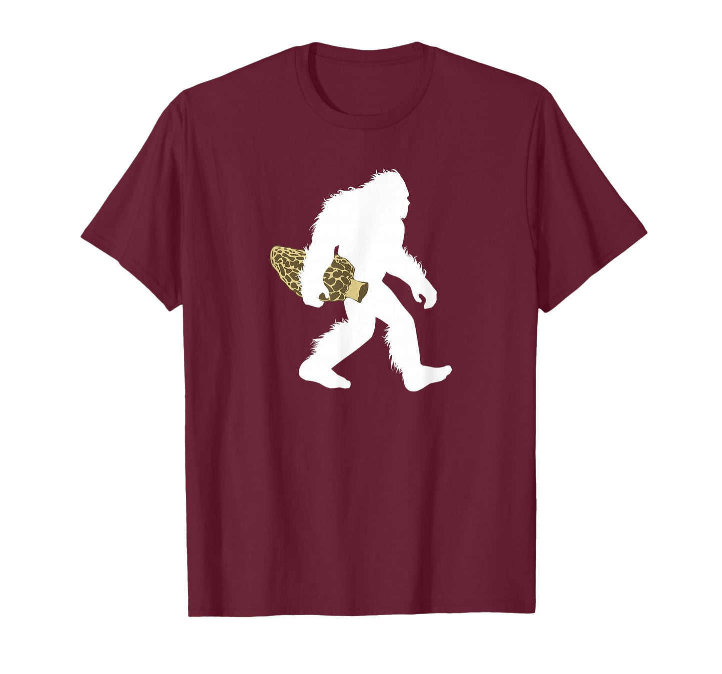 Bigfoot With Morel Mushroom Shirt, Sasquatch Fungi Tee Gift T-Shirt