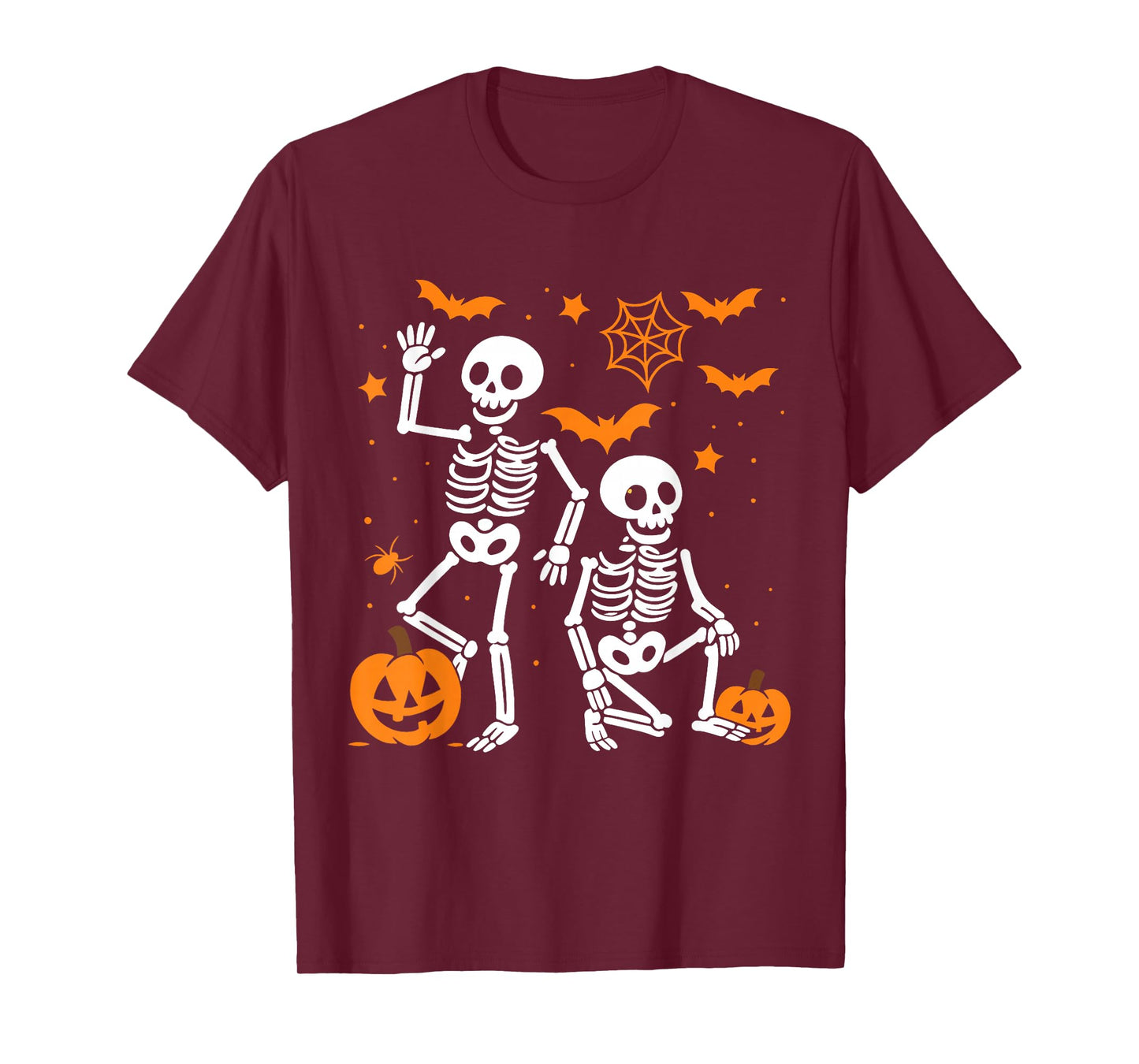 Dance Pumpkin Skeleton Scary Halloween Men Women Boys Girl T-Shirt