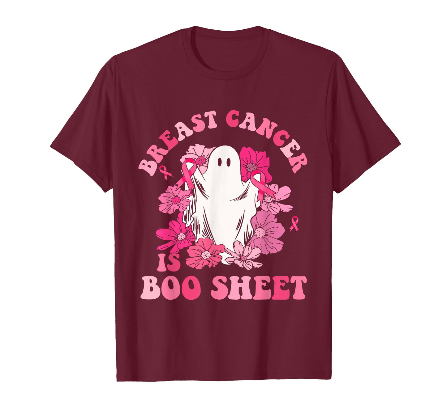 Breast Cancer Is Boo Sheet Halloween Breast Cancer Awareness T-Shirt