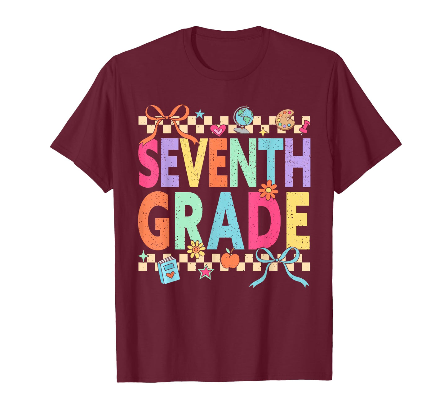 Retro Seventh Grade Back To School 7th Grade Teachers Girls T-Shirt