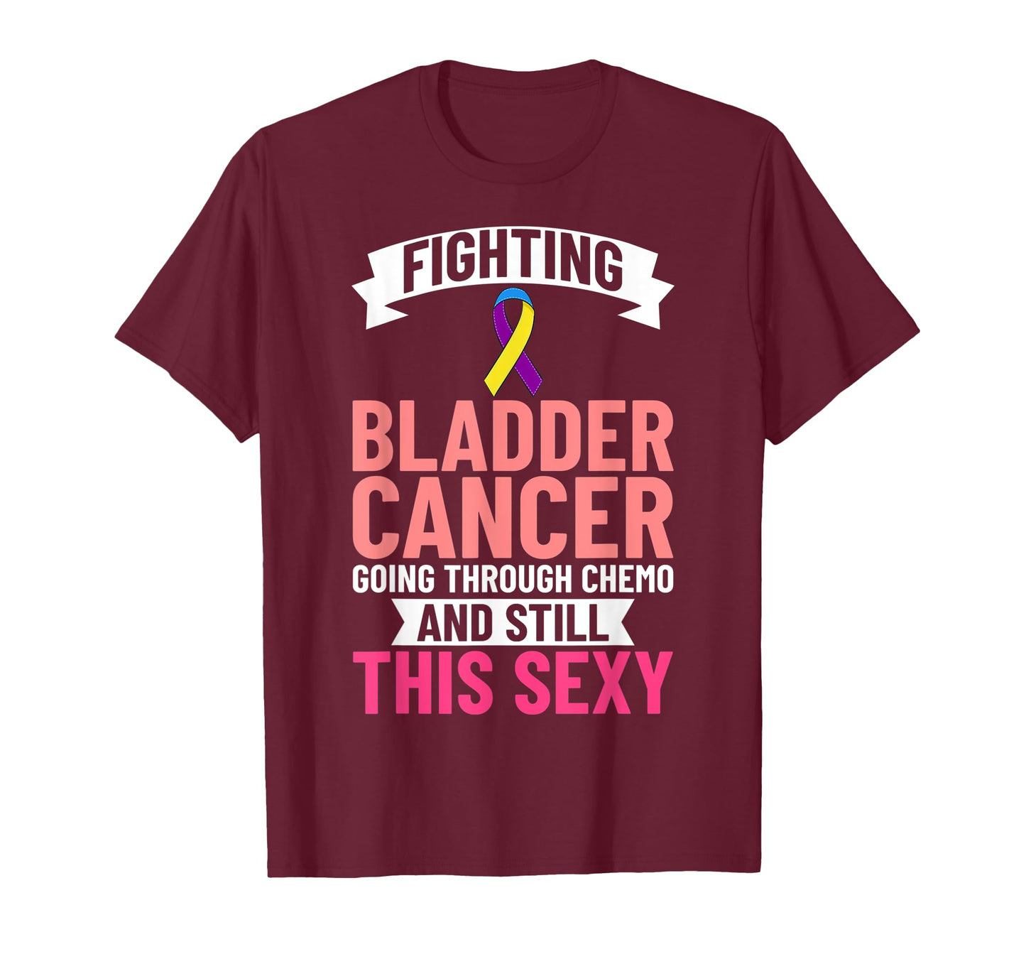 Bladder Cancer Ribbon Awareness Chemo Survivor T-Shirt