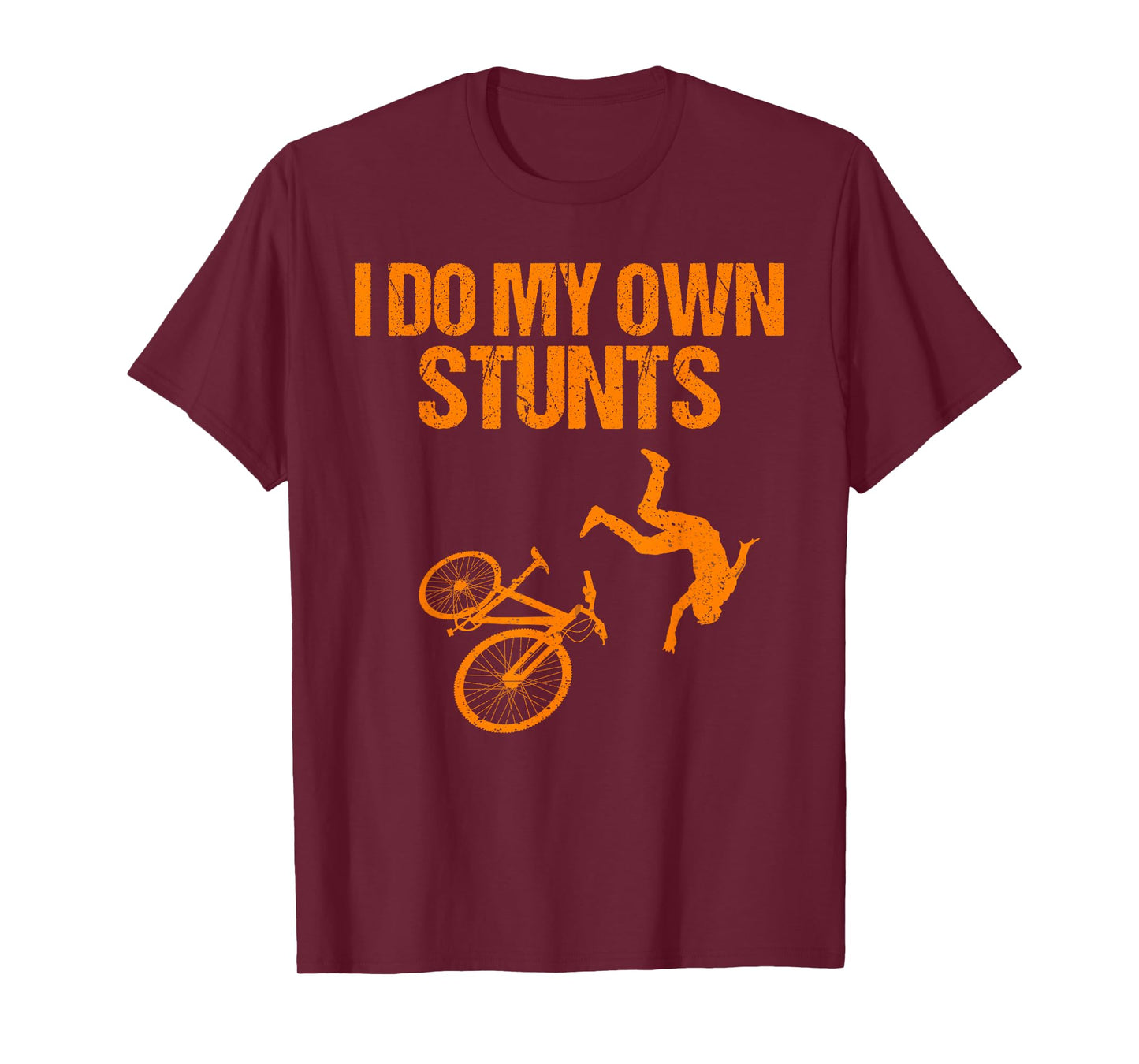 Funny I Do My Own Stunts Gift | Cute Mountain Biker For Kids T-Shirt