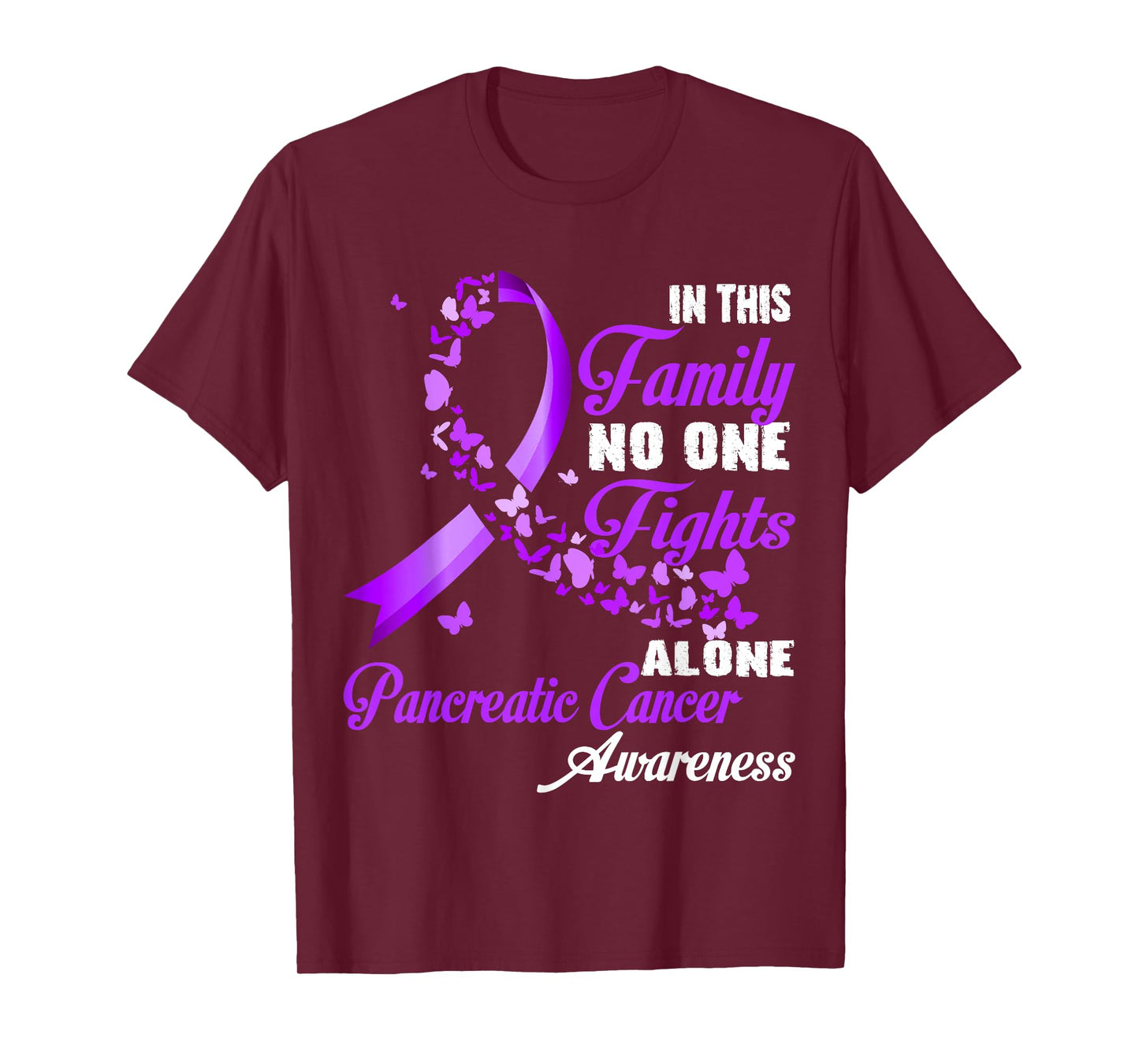In This Family No One Fight Alone - Pancreatic Cancer Month T-Shirt