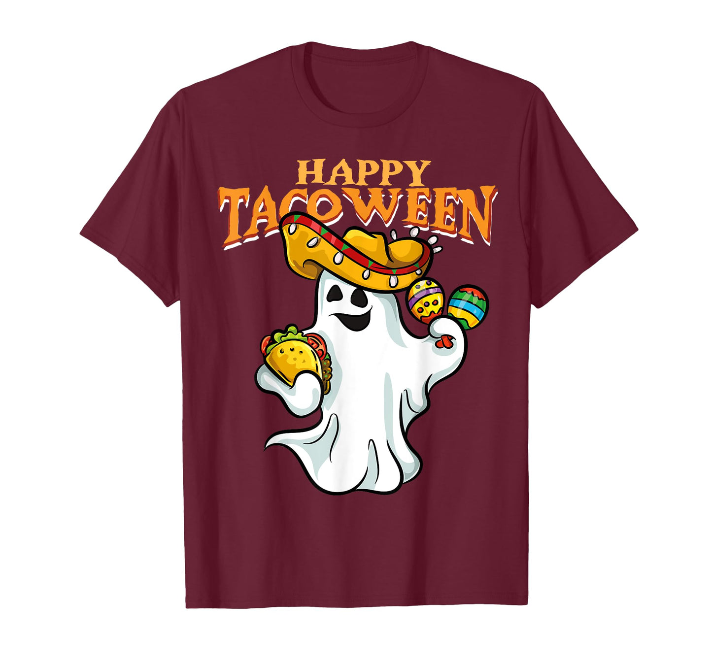 Tacoween T-Shirt Halloween Mexico Mexican Ghost Taco Costume T-Shirt