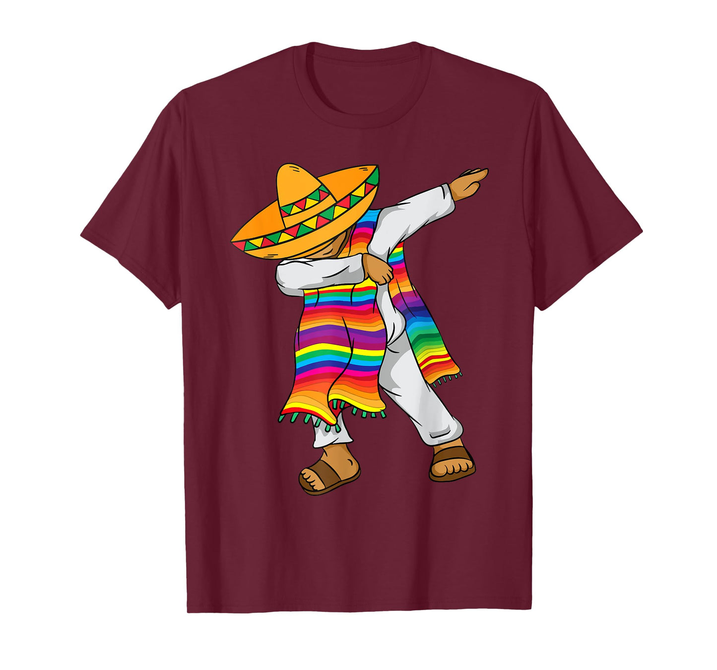 Cinco De Mayo Dabbing Mexican Poncho Kids Toddler Boy Men T-Shirt