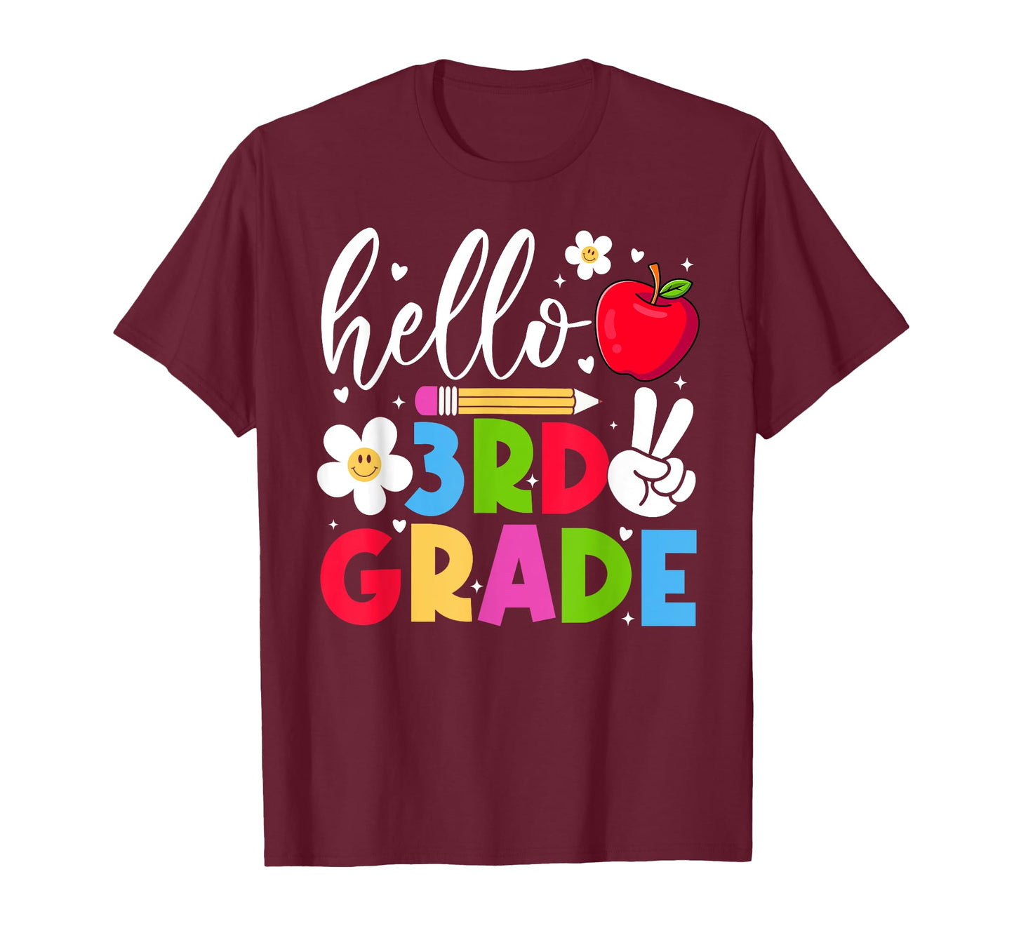 Back To School Hello Third Grade Team 3rd Grade Boy Girl T-Shirt