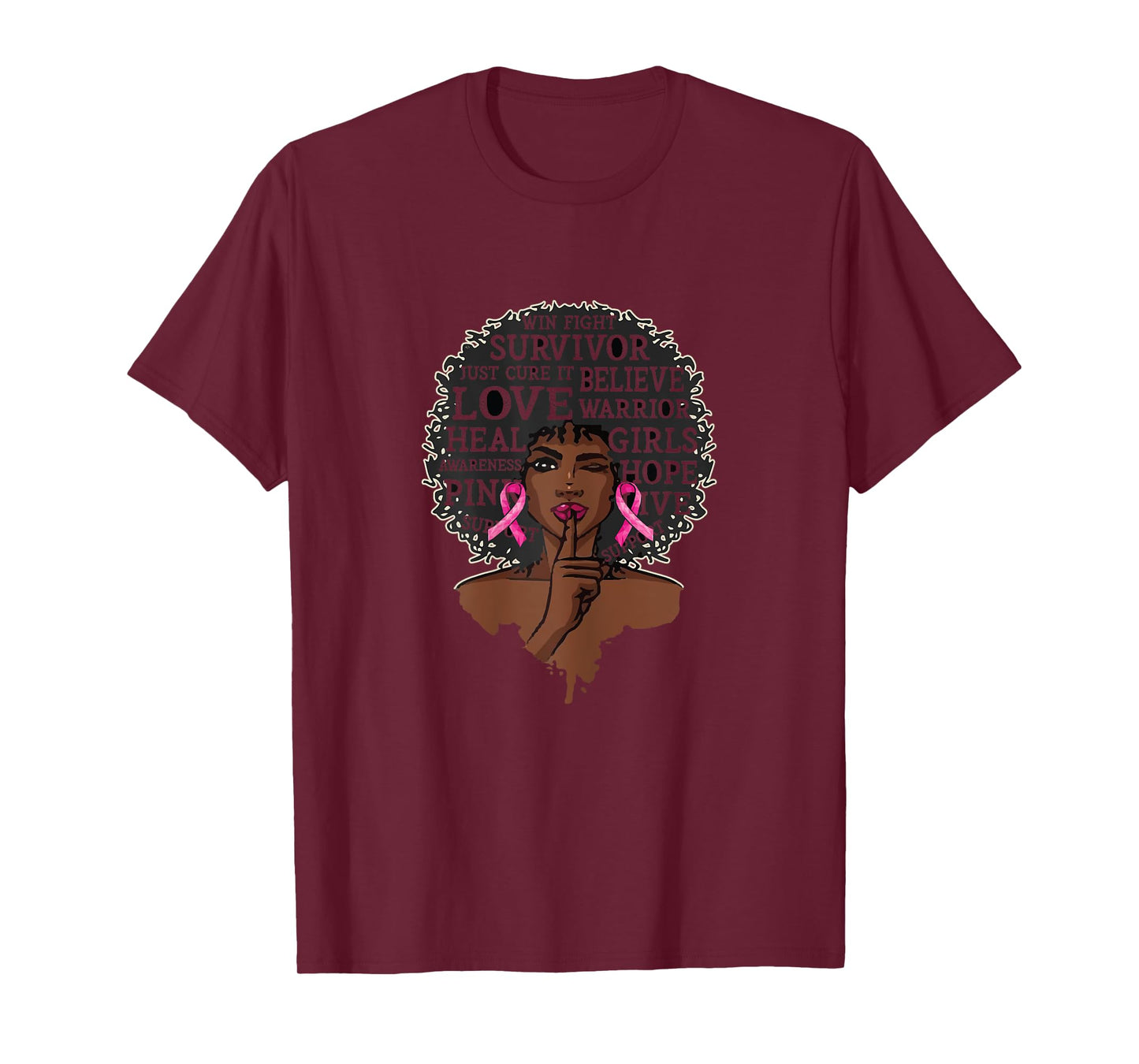 Black African American Breast Cancer Awareness Warrior Gift T-Shirt
