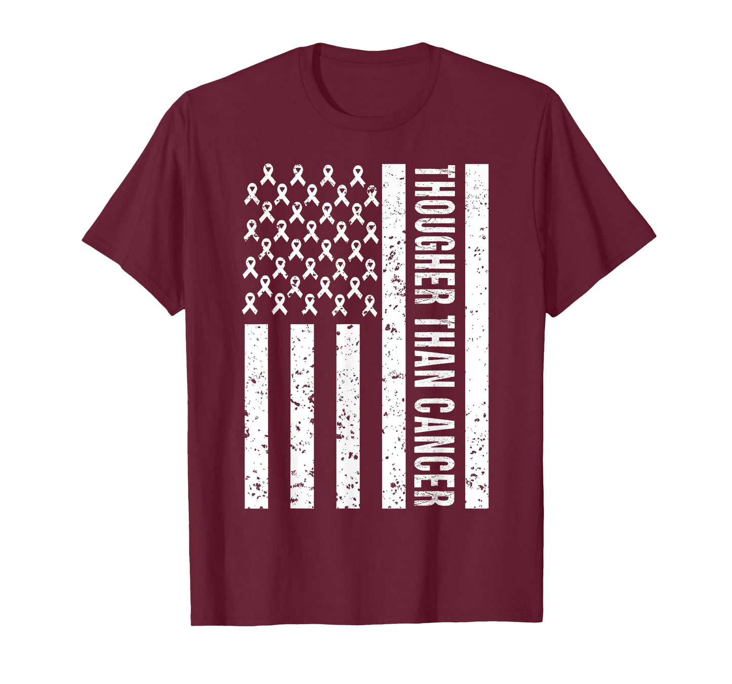 Cancer Survivors Day Shirt Tougher Than Cancer US Flag Cute T-Shirt