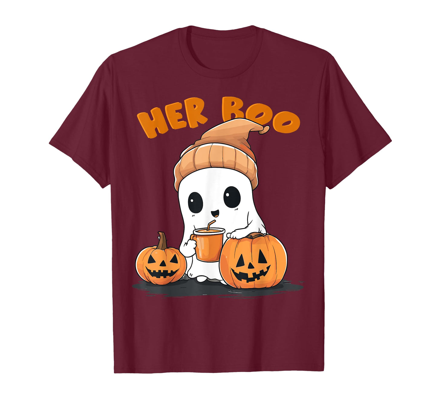Her Boo His Boo Funny Ghost Matching Couples Halloween 2025 T-Shirt