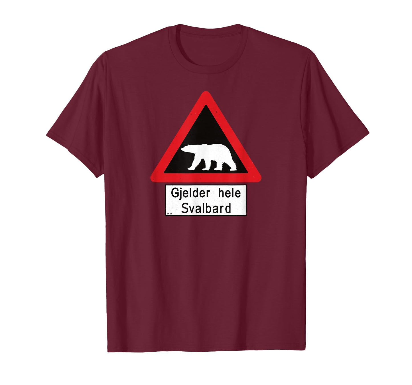 Svalbard T Shirt Polar Bear Sign Gjelder hele Norway T-Shirt T-Shirt