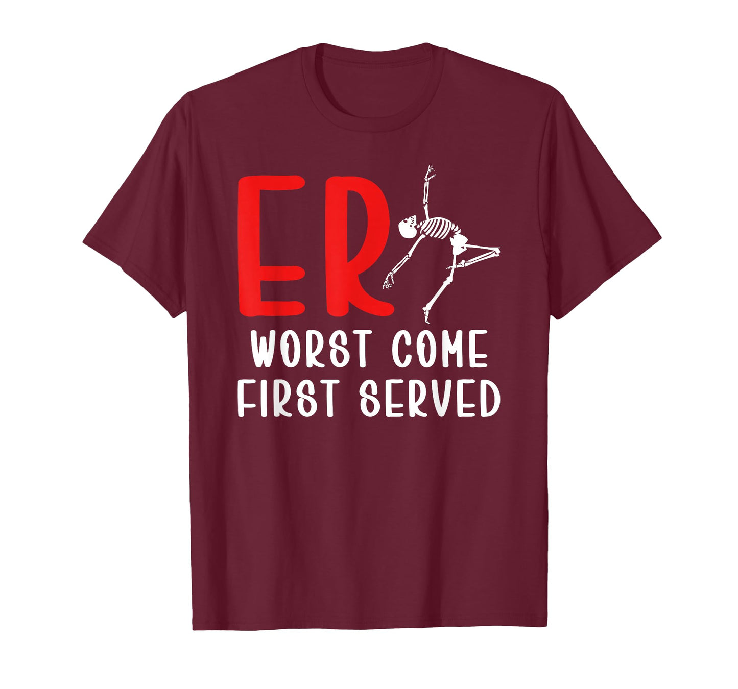 ER Tech Skeleton Emergency Room Tech Emergency Technician T-Shirt