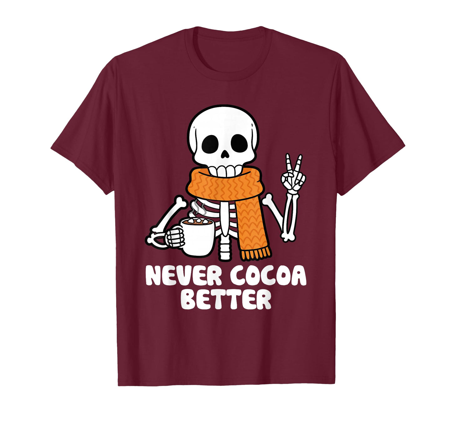 Skeleton Hot Chocolate Halloween Cozy Cocoa Vibes T-Shirt